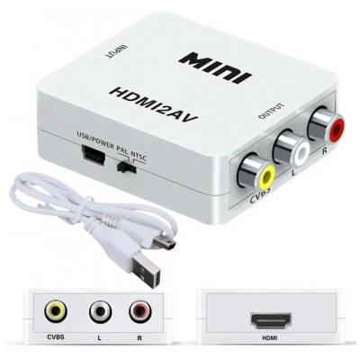 Конвертер видеосигнала HDMI в AV/RCA 1080 HD A1582 / A1583