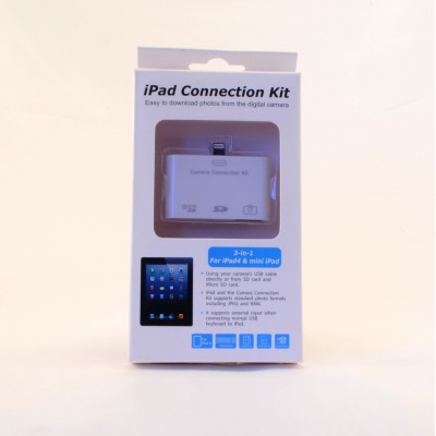Переходник USB картридер 3-в-1 Ipad4 Ipad mini is-19