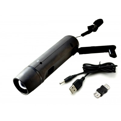 Фонарик Plixio USB динамо-зарядное