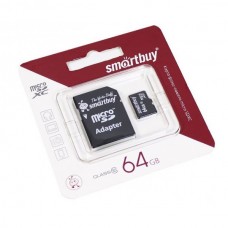 MicroSd 64Gb SmartBuy class10 SB64GBSDCL10-01