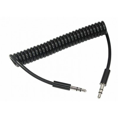 Кабель Aux 3.5-3.5 спираль JD-68 черный