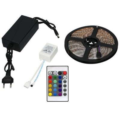 Лента LED 5050 RGB 5m пульт, БП