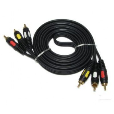 Кабель 3RCA - 3RCA 1.5m gold OEM