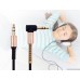 Кабель Aux 3.5-3.5 спираль HQ угловой белый