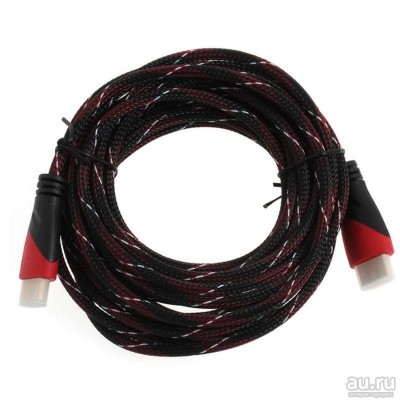 Кабель HDMI - HDMI 3m нейлон / ткань оплетка