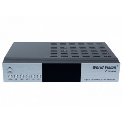 Ресивер DVB-T2/C  World Vision Premium с кабельным тв и интернет