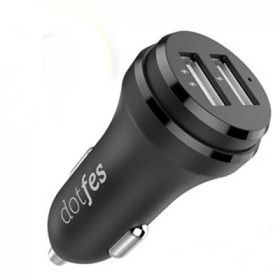 Зарядное автомобильное АЗУ 2 usb Dotfes b01s