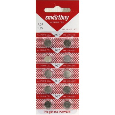 батарейка AG7 399 smartbuy SBBB-AG7-10B