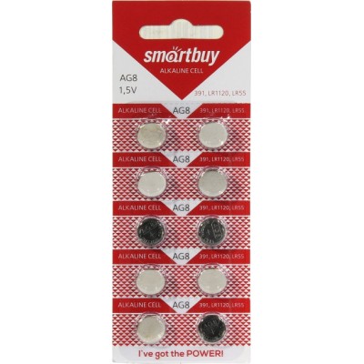батарейка AG8 391 smartbuy SBBB-AG8-10B