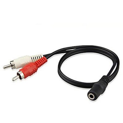 Переходник 3.5 гнездо aux - 2RCA штекер AlenCom 29-005 / A4419