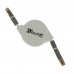 Кабель Micro USB + Lightning Рулетка Krutoff белый