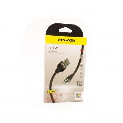 Кабель USB Type-C Awei CL-29 2m