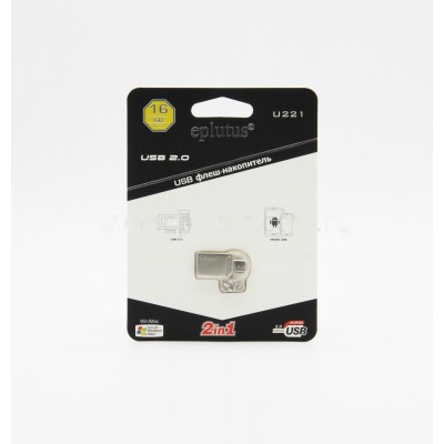 Флешка USB 16Gb + micro Eplutus