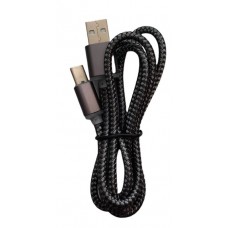 Кабель USB Type-C 1m длинный разъем серый