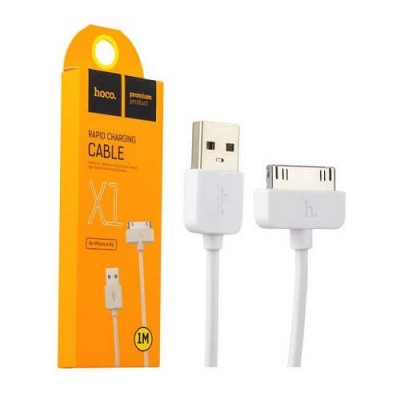 кабель для Apple 30pin (для iphone 4) USB Hoco X1 1m белый