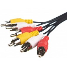 Кабель 3RCA - 3RCA Gold 1m