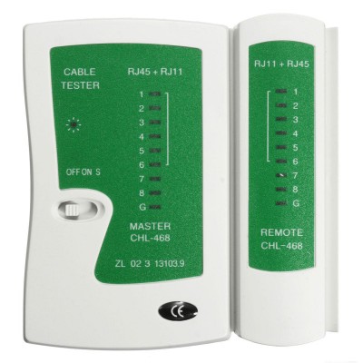 Тестер кабеля и портов LAN телеф RJ45 RJ11 NS-468