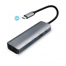 Переходник Type-C хаб Multi Adapter 2xUsb 3.0, HDMI, LAN