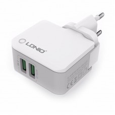 Зарядное сетевое сзу usb 2x LDNIO A2203 2.4A +micro