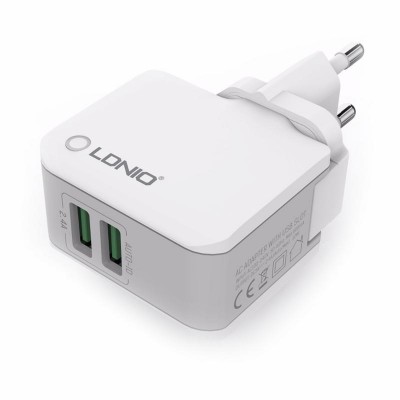 Зарядное сетевое сзу usb 2x LDNIO A2203 2.4A +micro