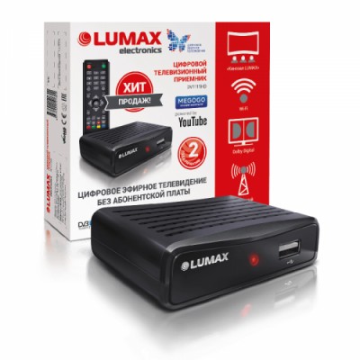 Ресивер DVB-T2 Lumax DV1111HD с поддержкой интернет