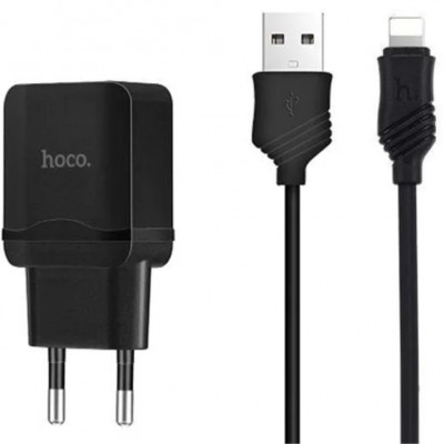 Зарядное сетевое сзу usb Hoco C22A + кабель для Apple lightning