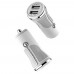 Зарядное автомобильное азу usb 2x Moxom KC-11 2.4A + кабель для Apple lightning