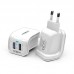 Зарядное сетевое сзу USB 2x Moxom KH-25 + кабель для Apple lightning