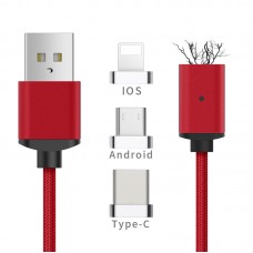 Кабель Micro Type-C Lightning USB магнитный G5 3in1