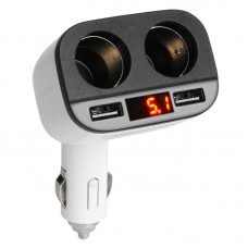Зарядное автомобильное азу usb 2x Hoco Z28 LCD 3.1A
