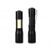 Фонарик Y-I-1131 металл AA LED +COB + зум