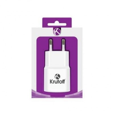 Зарядное сетевое сзу usb 1x Krutoff CH-16 + кабель для Apple lightning