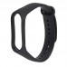 Ремешок силикон для фитнес браслета Miband 3 / 4 черн