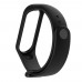 Ремешок силикон для фитнес браслета Miband 3 / 4 черн