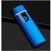Зажигалка Usb металл Сенсор кнопка + LED узкая
