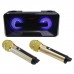 Колонка Bluetooth SDRD MP3 караоке 2 микрофона SD-301 черная