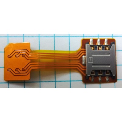 Переходник шлейф mini Sim Dual SIM + microSD