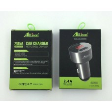 Зарядное автомобильное азу usb 2x Allison ALS-A604 LCD 2.4A