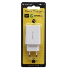 Зарядное сетевое сзу USB Borofone BA21A быстрое QC 3.0 бел