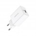 Зарядное сетевое сзу USB Borofone BA21A быстрое QC 3.0 + type-C белый