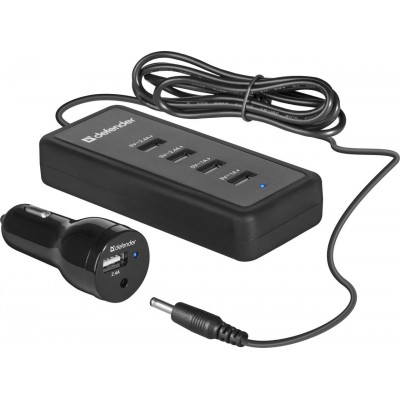 Зарядное автомобильное азу usb 5x Defender ACA-02 9a