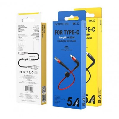 Кабель USB Type-C Borofone BX32 0.25m 5A