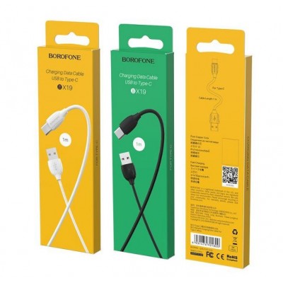 Кабель USB Type-C Borofone BX19 3A 1m черный
