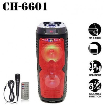 Колонка Bluetooth MP3 FM караоке с микрофоном CH-6601