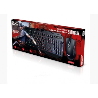 Комплект игровой клав + мышь + коврик Smartbuy Rush Shotgun SBC-307728G