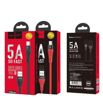 Кабель USB Type-C Hoco U53 черный