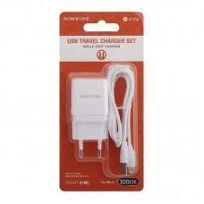 Зарядное сетевое сзу USB Borofone BA19A + micro