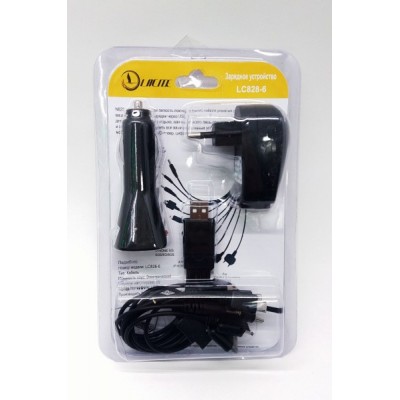 Зарядное сетевое сзу USB + АЗУ 10в1 LC828-6