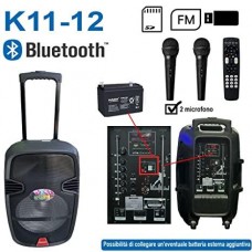 Колонка Bluetooth MP3 караоке 2 микрофона K11-12