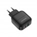 Зарядное сетевое сзу USB Borofone BA46A быстрое QC 3.0 +PD черный